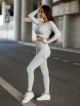 Seamless leggings PUSH UP MAX MARBLE K111 hellgrau MITARE