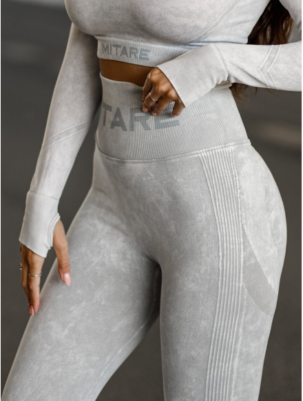 Seamless leggings PUSH UP MAX MARBLE K111 hellgrau MITARE 2