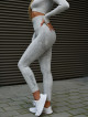 Formende Schlankheits-Leggings PUSH UP MAX MARBLE K111A hellgrau MITARE