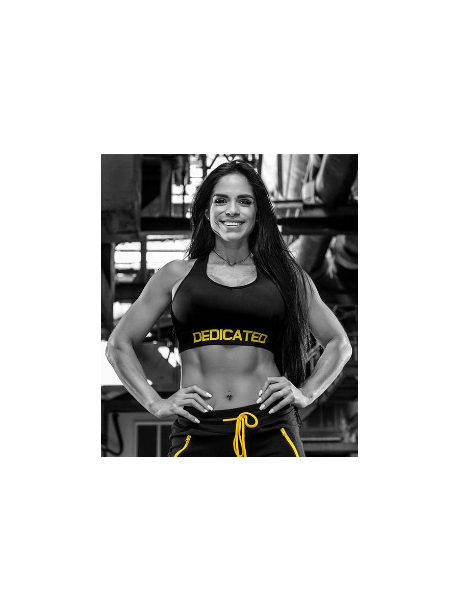WOMEN PUSH-UP SPORTS BRA - BLACK MODEL D069 DEDICATED
