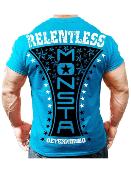 T-shirt męski RELENTLESS M138 Blue MONSTA