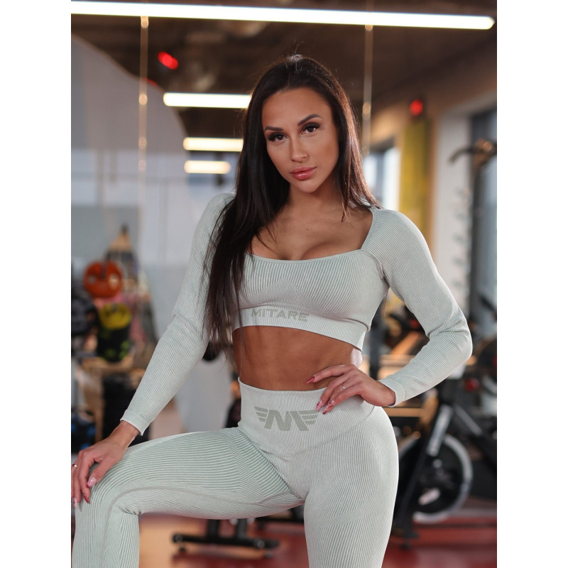 Nahtloses Crop Top DREAM K107 olive MITARE