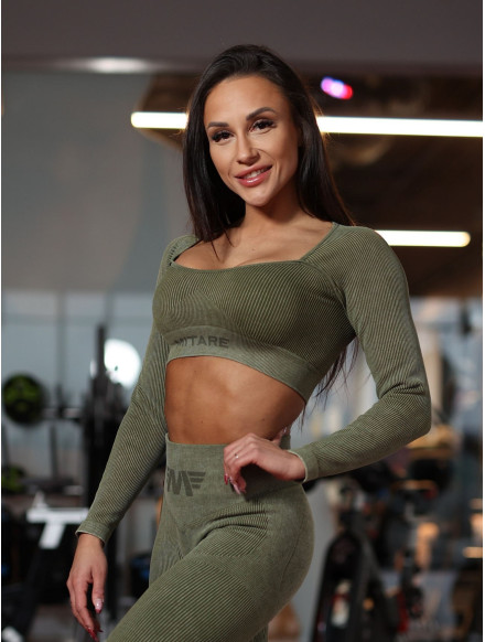 Nahtloses Crop Top DREAM K107 grün MITARE