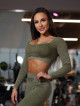 Nahtloses Crop Top DREAM K107 grün MITARE