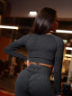 Nahtloses Crop Top DREAM K107 graphit MITARE