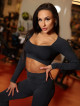 Nahtloses Crop Top DREAM K107 graphit MITARE