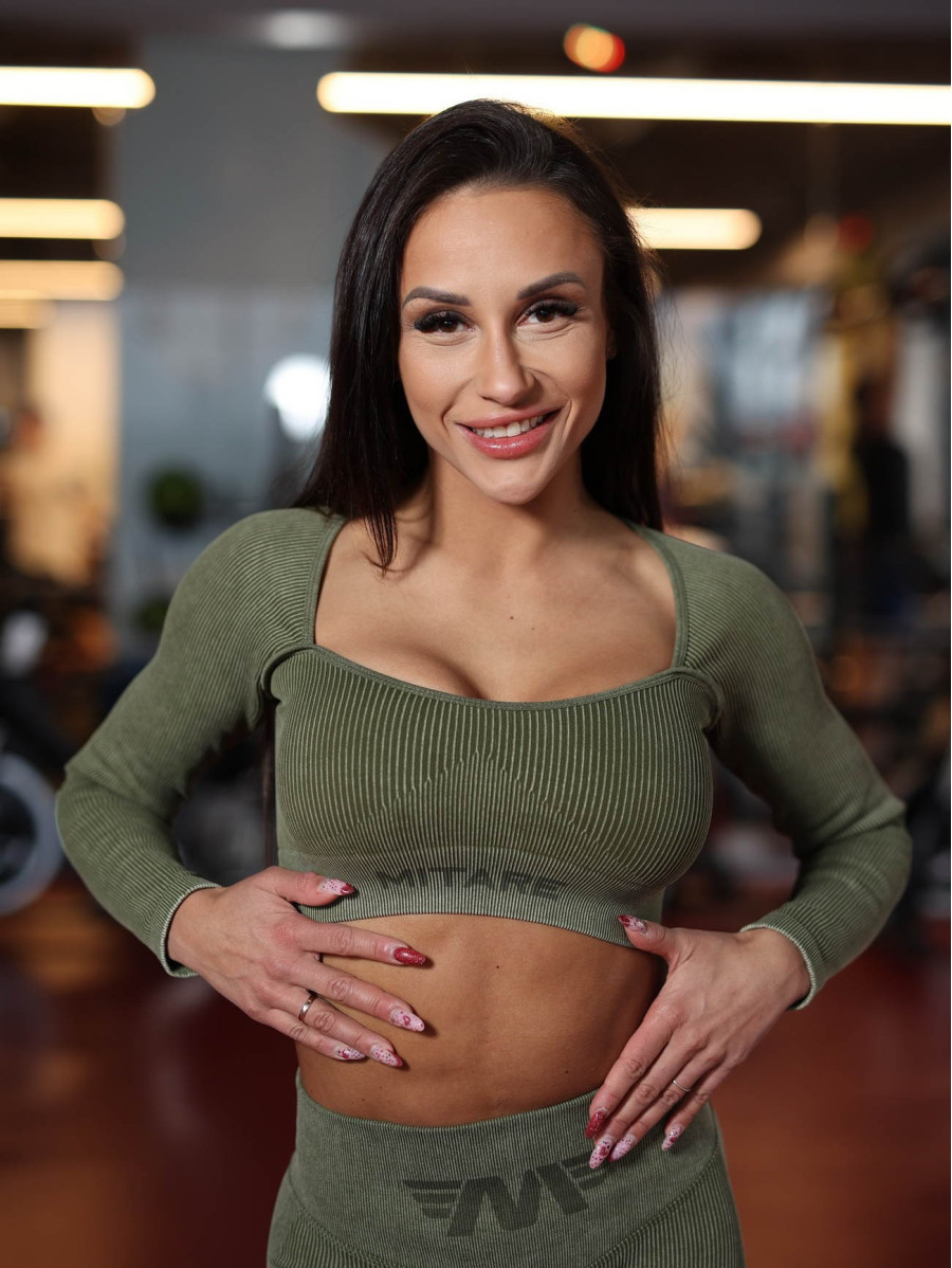 Nahtloses Crop Top DREAM K107 grün MITARE