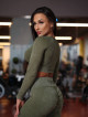 Nahtloses Crop Top DREAM K107 grün MITARE