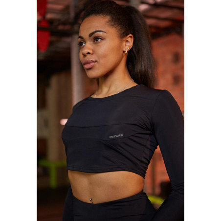 Long sleeve Crop Top SWEET K026 schwarz MITARE