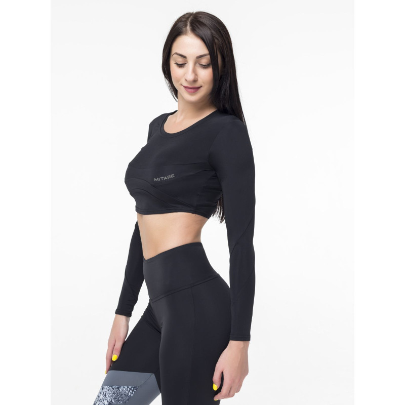 Long sleeve Crop Top SWEET K026 schwarz MITARE