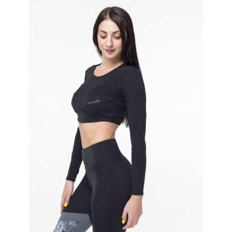 Long sleeve Crop Top SWEET K026 schwarz MITARE