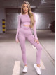 Nahtloses Crop Top PUSH UP MAX K084 helles Lila MITARE