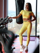 Seamless leggings SLIM PUSH UP K078 gelb MITARE