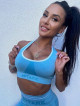 Nahtloser BH SLIM PUSH UP K079 Blau MITARE